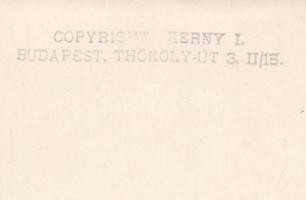 cca 1920-1930 Kerny István (1879-1963): Városligeti romantika, pecséttel jelzett lágyított vintage f...