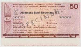 Hollandia DN "Általános Bank Hollandia" 50G utazási csekk T:II (hajtatlan) Netherlands ND "Algemene Bank Nederland" 50 Guilders traveller's cheque C:XF (unfolded)