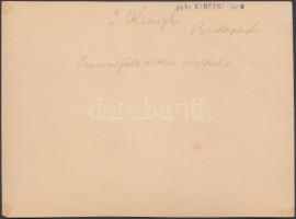 cca 1930-1935 Kinszki Imre (1901-1945): Papírhulladék, aláírt, pecséttel jelzett, feliratozott vinta...