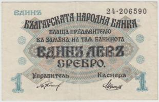 Bulgária/ezüst kiadások 1916. 1LS T:III Bulgaria/silver issue 1916. 1 Lev Srebro C:F Krause 14