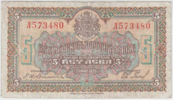 Bulgária 1922. 5L T:III- Bulgaria 1922. 5 Leva C:VG Krause 34