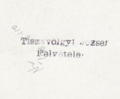 cca 1960 Tiszavölgyi József: Televíziós kamera, pecséttel jelzett vintage fotó, 13x18 cm