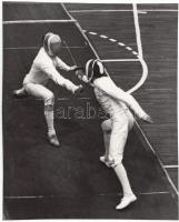 1966 Budapest, kardvívók a Santelli Kupáért, 21x17 cm