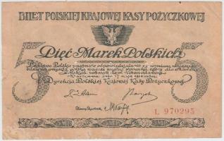 Lengyelország 1919. 5M T:III
Poland 1919. 5 Marek C:F
Krause 20