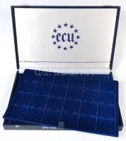 "Ecu und Europamünzen" műbőr borítású éremtartó kazetta 2x24db érem tárolására alkalmas kivehető tálcával