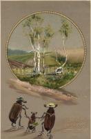 Pentecost, roller skating bugs, Emb. litho