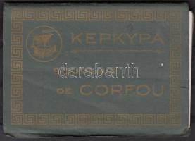 Corfu, Souvenir de Corfou 'Kepkypa' leporellocard with 10 cards in case