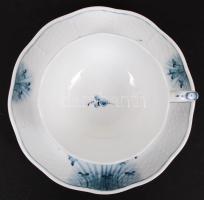 Herendi madaras tál és 2 db teáscsésze és alj, kézzel festett, jelzett, hibátlan