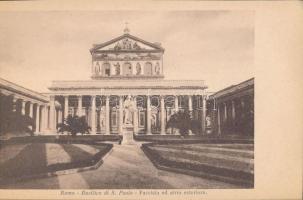 Rome, Roma; Basilica di S. Paolo - old postcard booklet with 22 cards