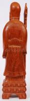 Shou Lao (a hosszú élet istene), faragott fa szobor, jelzés nélkül, m:37 cm