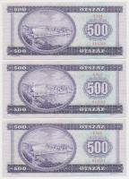 1990. 500Ft (3x) sorszámkövetők T:I