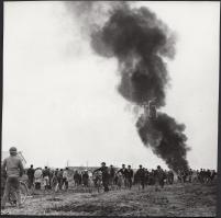 1966 Tápé határában ég az olaj, 17,5x17,5 cm