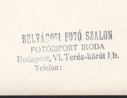 1936 Belvárosi Fotóműhely (Marsowszky Elemérné, azaz fotó Ada): Emlék a (budapesti) Bruck doboz műhe...