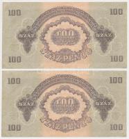 1944. 100P "Vöröhadsereg Parancsnoksága" (3x) sorszámkövető T:II (hajtatlanok)