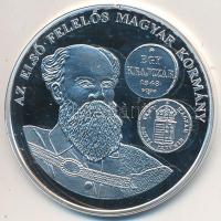 DN "A magyar pénz krónikája-Az első felelős magyar kormány" Ag emlékérem (20g/0.999/38,61m...