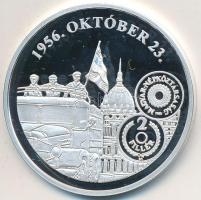 DN "A magyar pénz krónikája - 1956. október 23." Ag emlékérem, (20g/0.999/38,61mm) T:PP Ta...