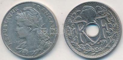 Franciaország 1903. 25c Ni + 1920. 25c Cu-Ni T:2 France 1903. 25 Centimes Ni + 1920. 25 Centimes Cu-Ni C:XF Krause KM# 855, KM# 867a