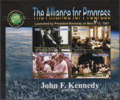 90th birth anniversary of John F. Kennedy minisheet, 90 éve született John F. Kennedy kisív