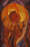 Tarcsy B. Katalin: Virág. Olaj, farost, jelzett, keretben, 73×17 cm