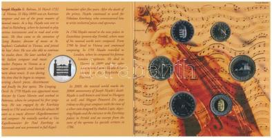 2009. 5Ft-200Ft "Haydn" 6klf darabból álló forgalmi érme sor + "Joseph Haydn" Ag...