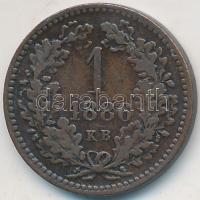 1886KB 1Kr Cu "Középcímer" T:2- Adamo M4.1