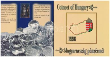 1996. 10f-100Ft "50 éves a forint" 10klf darabos forgalmi sor dísztokban T:BU