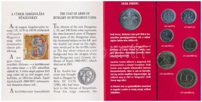 1994. 10f-100Ft 10klf db + 200Ft Ag "Deák" dísztokos szettben T:BU
