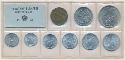 1975. 2f-10Ft 9db klf érmés forgalmi sor fóliatokban T:1