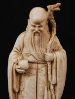 A három kínai Feng Shui isten: Fu, Lu és Shou, cenzúrázó bélyegző (a kibocsátott beszéd megfelelő) c...