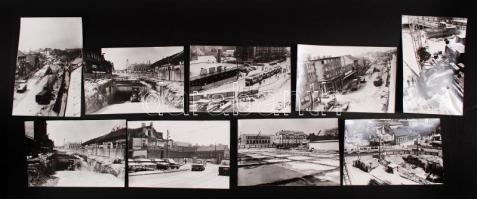 1988 Budapest - Metróépítés és városrendezés, a IV. ker. Bajcsy Zs. állomás és környéke helyszíni fo...