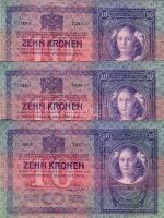 1904. 10K (3x) kevés ugrású sorszámokkal (081742, 081750, 081755) T:I