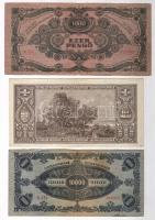 1945-46. 1000P, 10.000Milp., 1000.000Milp. klf bélyegzőkkel T:II,III