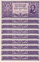 1946. 10.000.000B.-pengő (9x) ugyanolyan lemezhibával "sarkantyús L" T:I