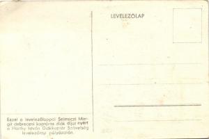 Szebb jövőt! Ezzel a levelezőlappal Selmeczi Margit debreceni kaptáros diák díjat nyert a Horthy Ist...