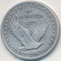 Amerikai Egyesült Államok 1917. 1/4$ Ag "Standing Liberty" T:2- USA 1917. 1/4 Dollar Ag "Standing Liberty" C:VF