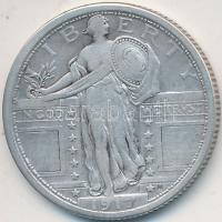 Amerikai Egyesült Államok 1917. 1/4$ Ag "Standing Liberty" T:2-
USA 1917. 1/4 Dollar Ag &q...
