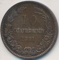 Bulgária 1881. 10St T:2- 
Bulgaria 1881. 10 Stotinki C:VF