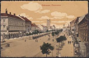 Debrecen, Piac utca, Neumann M. üzlete, Csanak József üzlete, ékszerész üzlet, Központi Szálloda (EB)