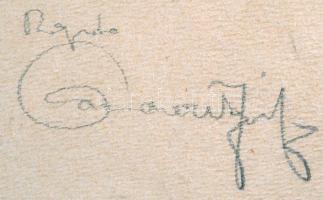 Olvashatatlan jelzéssel: Jávor Pál, Muráti Lili, két oldalas ceruza rajz, 35×29 cm