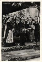 1940 Kolozsvár, Vitéz nagybányai Horthy Miklós, Purgly Magdolna, bevonulás / Horthy, Purgly, entry of the Hungarian troops