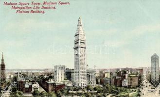 New York, Madison Square Tower, Madison Square, Metropolitan Life Building, Flatiron Building (fa)