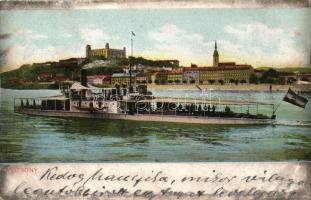 Pozsony, SS Szamos, castle (cut)