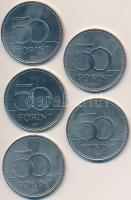 2005-2007. 50Ft (5x) klf emlékkiadások T:2