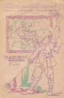 1916 Military Pentecost, map, Italian Front s: Vadász V. (EB)