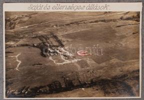 cca 1914-1918 I. világháborús felderítő fotók albumba rendezve, feliratozva, 22 db, 18x12 cm / cca 1914-1918 Hungarian military photos from the world war I., 22 photos, 18x12 cm