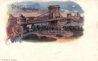 Budapest, Lánchíd, Hornyánszky V. (fl)