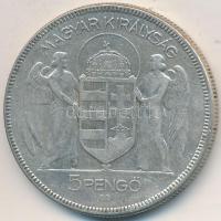 1930. 5P Ag "Horthy-jobbra" T:3 Adamo P8