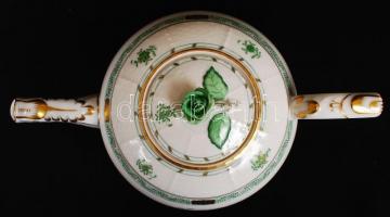 Herendi Indiai kosár mintás teás készlet, kézzel festett, jelzett, hibátlan