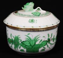 Herendi Indiai kosár mintás teás készlet, kézzel festett, jelzett, hibátlan