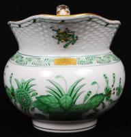 Herendi Indiai kosár mintás teás készlet, kézzel festett, jelzett, hibátlan